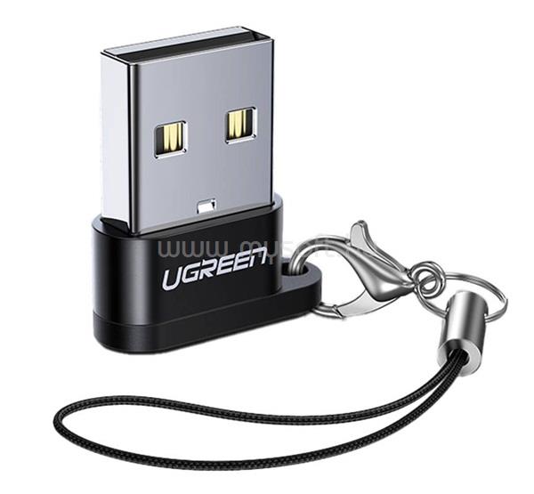 UGREEN UGREEN US280 adapter USB - Type-C aljzat, adatátvitel és töltés, FEKETE