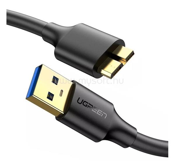 UGREEN Samsung S5 / Note 3 LTE / Note 3 UGREEN US130 adatkábel USB - micro-B USB 3.0, 200cm, FEKETE