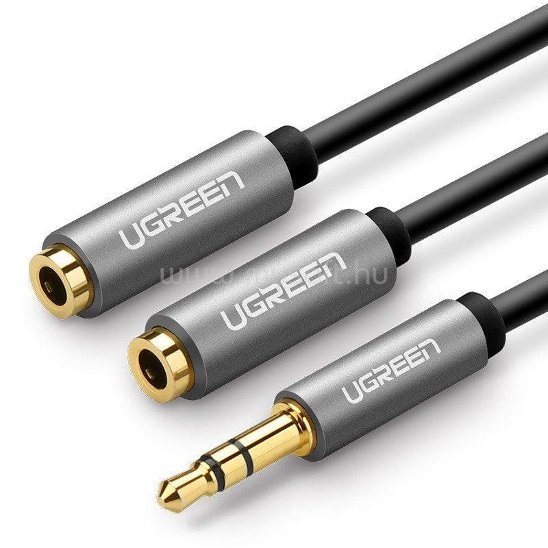UGREEN AUX audio elosztó jack kábel 3.5mm szürke