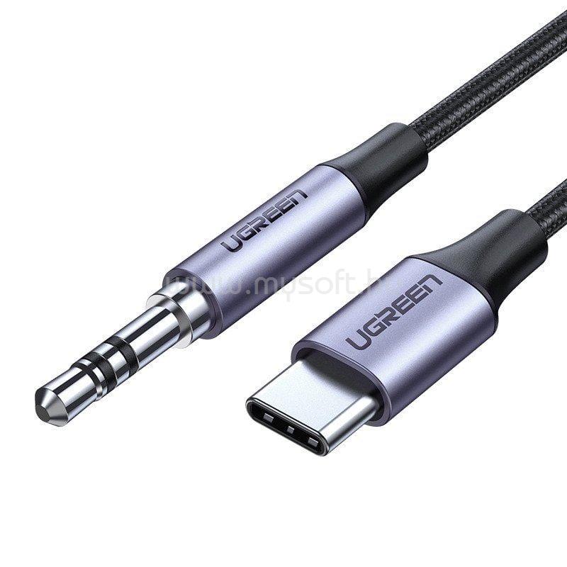 UGREEN AV143 Jack 3,5 mm - USB-C AUX kábel (1m fekete-szürke)