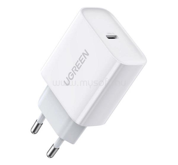 UGREEN UGREEN CD137 hálózati töltő Type-C aljzat 20W, PD gyorstöltő 4.0, FEHÉR