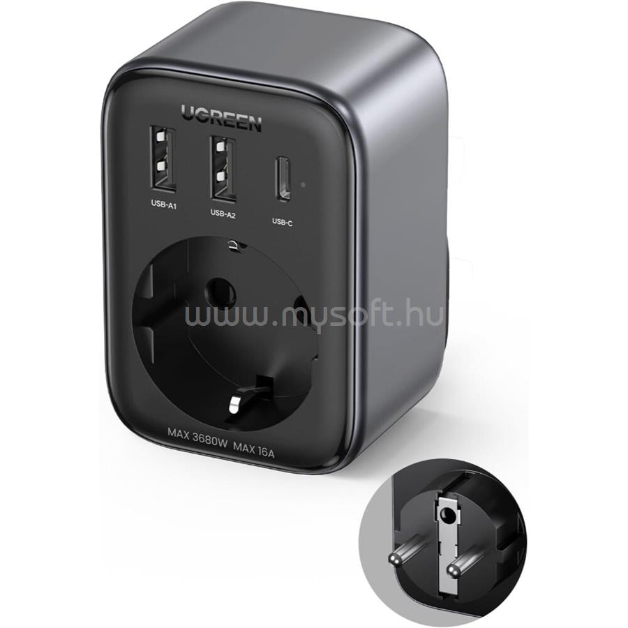 UGREEN CD314 30W konnektor elosztó EU 2A1C