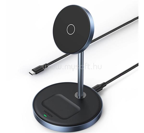 UGREEN UGREEN CD317 asztali töltő 2in1 7.5W, Qi2, FEKETE