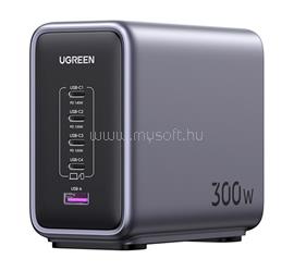 UGREEN UGREEN CD333 Nexode hálózati töltő állomás USB+4 Type-C aljzat 300W, PD gyorstöltő 3.0, SÖTÉTSZÜRKE UGREEN_90903B small