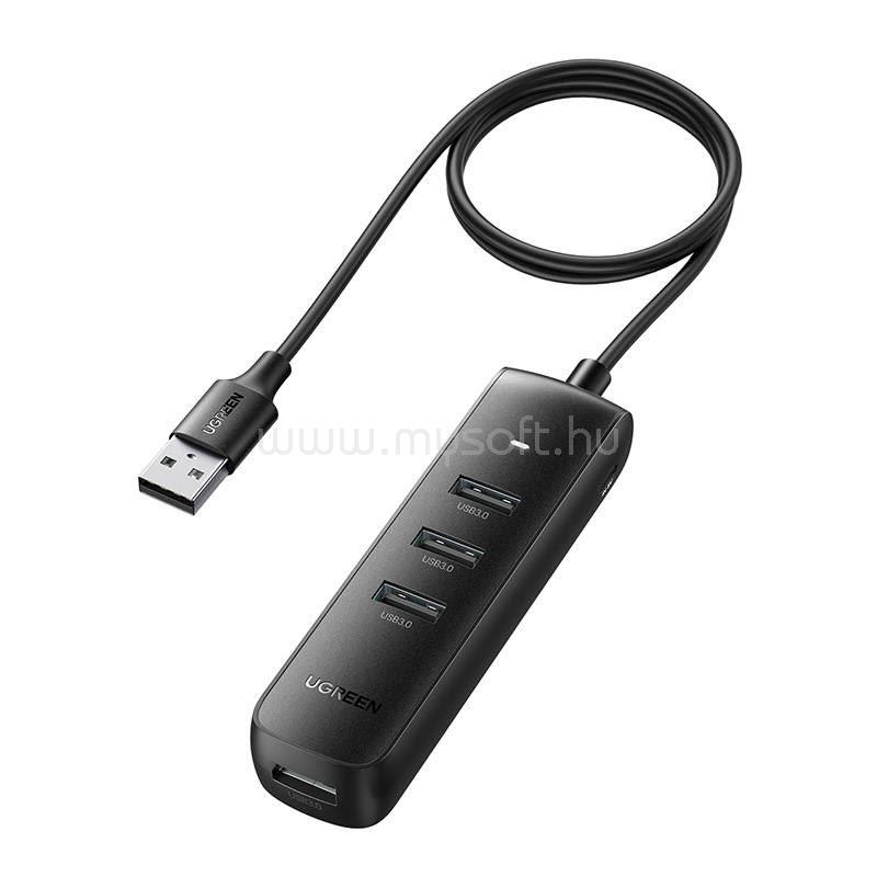 UGREEN CM416 4 az 1-ben adapter USB-4x USB 0.25m fekete