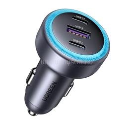 UGREEN EC307 autós töltő USB+2 Type-C aljzat 30W, PD gyorstöltő 3.0, FEKETE UGREEN_45843 small