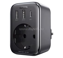 UGREEN UGREEN CD314 hálózati elosztó 2 USB+Type-C+hálózati aljzat 30W, PD gyorstöltő, FEKETE UGREEN_CD314 small