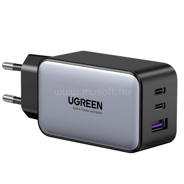 UGREEN UGREEN X553 Nexode S hálózati töltő USB+2 Type-C aljzat 65W, PD gyorstöltő, SÖTÉTSZÜRKE