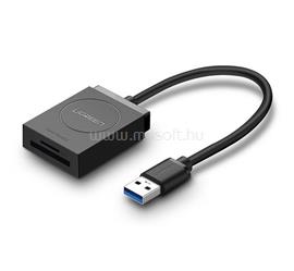 UGREEN kártyaolvasó (microSD / SD + fix USB kábel) FEKETE UGREEN_CR127 small