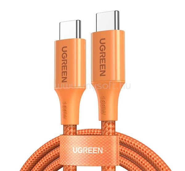 UGREEN UGREEN L502 adatkábel Type-C - Type-C, 100cm, NARANCSSÁRGA