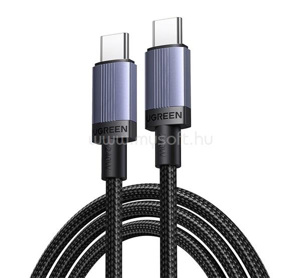 UGREEN UGREEN L528 adatkábel Type-C - Type-C, 200cm, SÖTÉTSZÜRKE