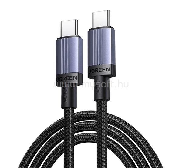 UGREEN L532 adatkábel Type-C - Type-C, 100cm, SÖTÉTSZÜRKE