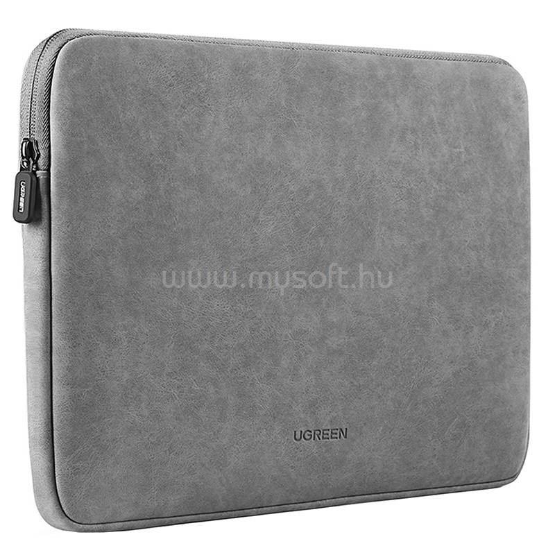 UGREEN UGREEN LP187 tok fekvő, bőr hatású LAPTOP/NOTEBOOK/TABLET univerzális, 13" méret, SÖTÉTSZÜRKE