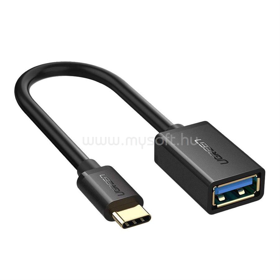 UGREEN UGREEN US154 adapter kábel USB aljzat - Type-C, 15cm, FEKETE