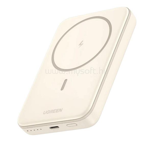 UGREEN PB561 vésztöltő Type-C aljzat 10000mAh, mágneses, BÉZS