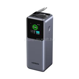 UGREEN UGREEN PB726 vésztöltő Type-C+USB aljzat 20000mAh, LED kijelző + fix Type-C kábel, SÖTÉTSZÜRKE UGREEN_55987B small