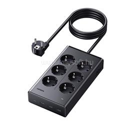 UGREEN UGREEN S622 hálózati elosztó 6 AC+3 USB+Type-C aljzat 20W, PD gyorstöltő 3.0 + 150cm tápkábel, FEKETE UGREEN_75141 small