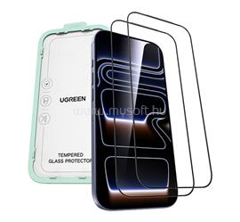 UGREEN iPhone 18 Pro Max / 17 Pro Max UGREEN SP1147 képernyővédő üveg 2db 2.5D, 9H + segédkeret, FEKETE UGREEN_95570 small