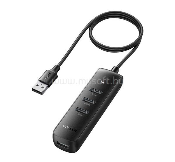 UGREEN UGREEN CM416 Type-C HUB 5in1 aktív, 25cm, FEKETE