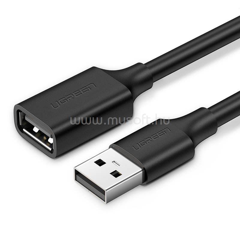 UGREEN UGREEN US103 adatkábel hosszabbító USB - USB, 200cm, FEKETE