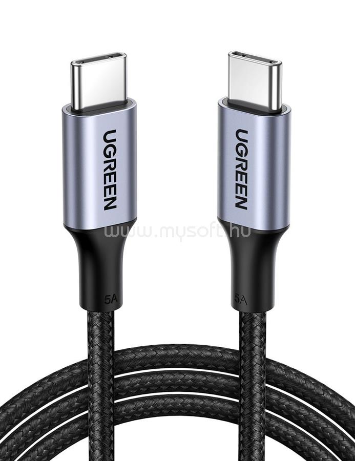 UGREEN US316 USB-C kábel, 100W, 1m, fekete