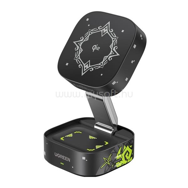 UGREEN W702 Genshin Impact sorozat Qi2 2in1 töltőállomás + Type-C kábel
