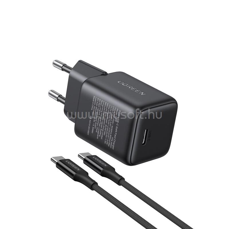 UGREEN X513 30W USB-C GaN gyorstöltő készlet (fekete)