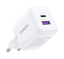 UGREEN UGREEN X516 hálózati töltő USB+Type-C aljzat 30W, PD gyorstöltő, FEHÉR UGREEN_65015 small