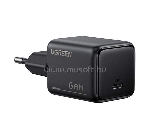 UGREEN UGREEN X517 hálózati töltő Type-C aljzat 25W, PD gyorstöltő, FEKETE