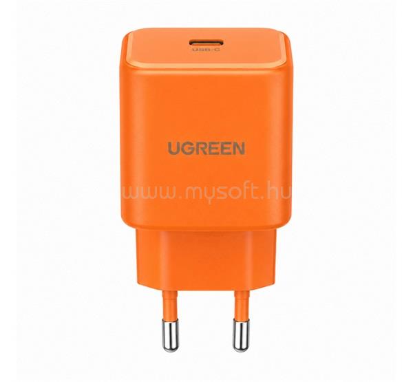 UGREEN UGREEN X524 ZAPIX hálózati töltő Type-C aljzat 45W, PD gyorstöltő 2.0, NARANCSSÁRGA
