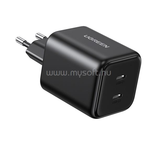 UGREEN X526 hálózati töltő 2 Type-C aljzat 45W, gyorstöltő, FEKETE