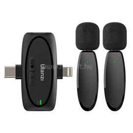 ULANZI A020GBB1 V6 3-in-1 2db vezeték nélküli lavalier mikrofon lighting usb-c 3.5mm jack Black UL-A020GBB1 small