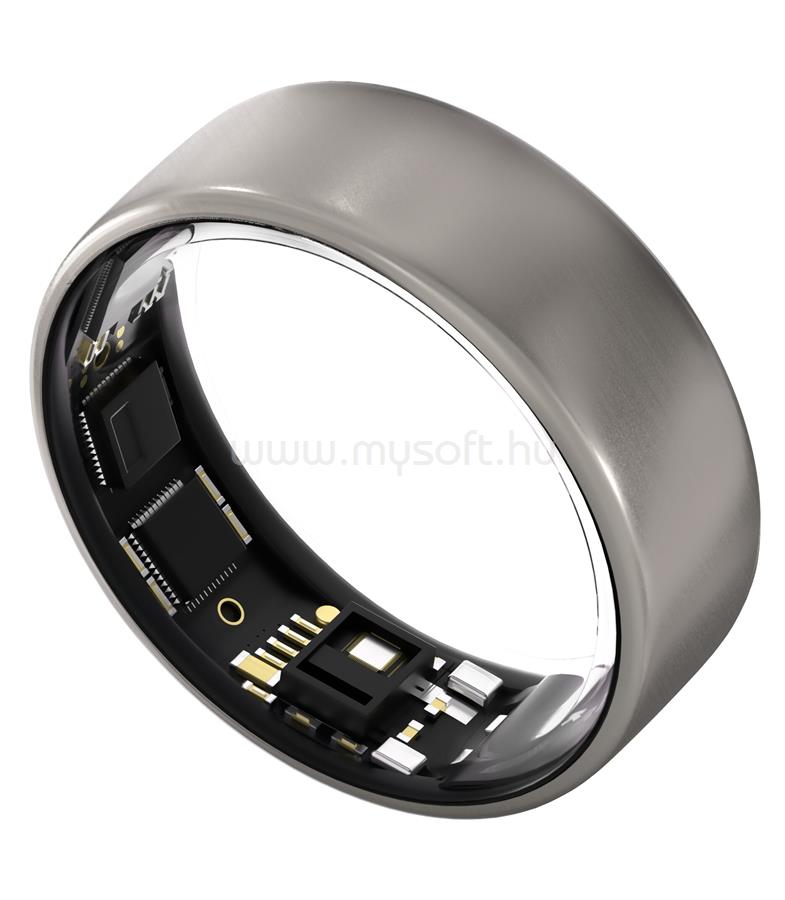 ULTRAHUMAN Ring Air - Smart Ring, Charger, USB Cable / Size-07- Raw_Titanium