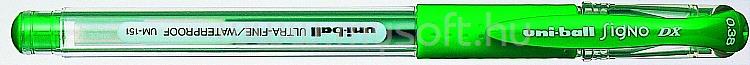 UNI Zseléstoll, 0,25 mm, kupakos, "UM-151 Signo DX", zöld