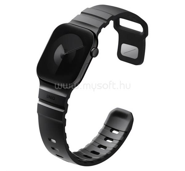 UNIQ Apple Watch Series 12 42mm / SE 3 40mm / 11 42mm UNIQ ALTON pótszíj egyedi méret, szilikon, FEKETE