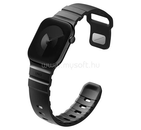 UNIQ Apple Watch Ultra 4 49mm / Series 12 46mm / Series SE 3 44mm UNIQ ALTON pótszíj egyedi méret, szilikon, FEKETE