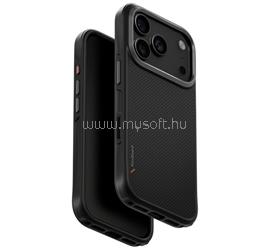 UNIQ iPhone 18 Pro / 17 Pro UNIQ KEVA szilikon telefonvédő ütésállóság, karbon minta, FEKETE UNIQ-IP6.3P(2025)-KEVAMCBLK small