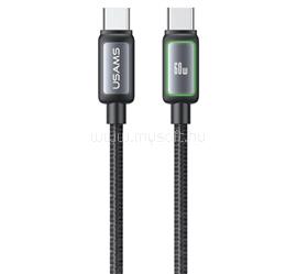 USAMS iPhone 14 Plus / 14 Pro Max / 14 Pro USAMS Al-Alloy U110 adatkábel Type-C - lightning, 120cm, FEKETE SJ815USB01 small