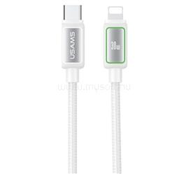 USAMS iPhone 14 Plus / 14 Pro Max / 14 Pro USAMS Al-Alloy U110 adatkábel USB - lightning, 120cm, FEHÉR SJ816USB02 small