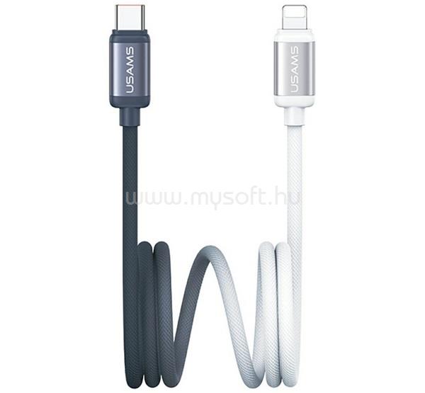 USAMS iPhone 14 Plus / 14 Pro Max / 14 Pro USAMS SJ757 BICOLOR adatkábel Type-C - lightning, 120cm, FEKETE/FEHÉR