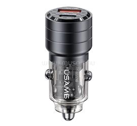 USAMS USAMS US-CC176 C36 autós töltő USB+Type-C aljzat 95W, PD gyorstöltő, FEKETE CC176CC01 small