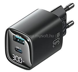 USAMS USAMS CC229 hálózati töltő USB+Type-C aljzat 30W, LED kijelző, FEKETE CC229TC01 small