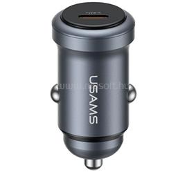 USAMS USAMS CC321 autós töltő Type-C aljzat 30W, PD gyorstöltő, SÖTÉTSZÜRKE CC321 small