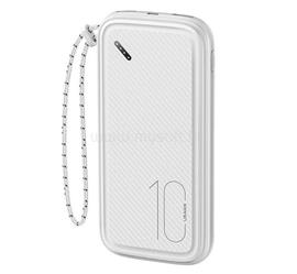 USAMS USAMS US-CD150 vésztöltő 2 USB/Type-C/microUSB 10000mAh, kézpánt, FEHÉR 10KCD15002 small