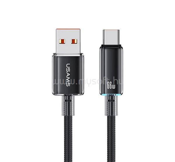 USAMS USAMS US-SJ658 Cloud Series adatkábel USB - Type-C, 120cm, FEKETE