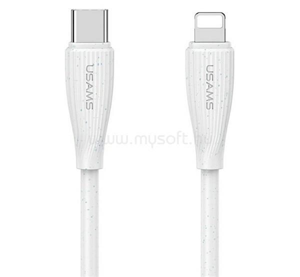 USAMS iPhone 14 Plus / 14 Pro Max / 14 Pro USAMS Green Series SJ717 adatkábel Type-C - lightning, 100cm, FEHÉR