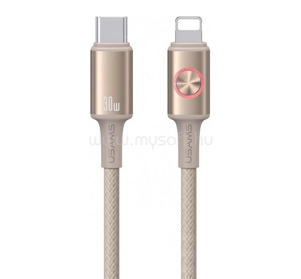 USAMS iPhone 14 Plus / 14 Pro Max / 14 Pro USAMS HUAN adatkábel Type-C - lightning, 120cm, TITÁNSZÜRKE