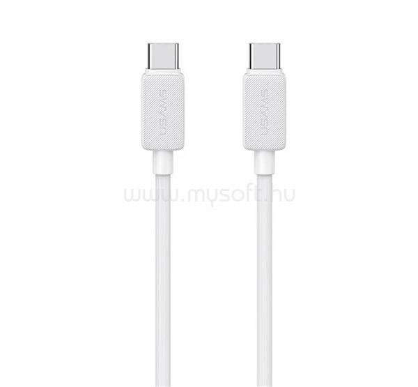 USAMS USAMS US-SJ691 KY adatkábel Type-C - Type-C, 100cm, FEHÉR