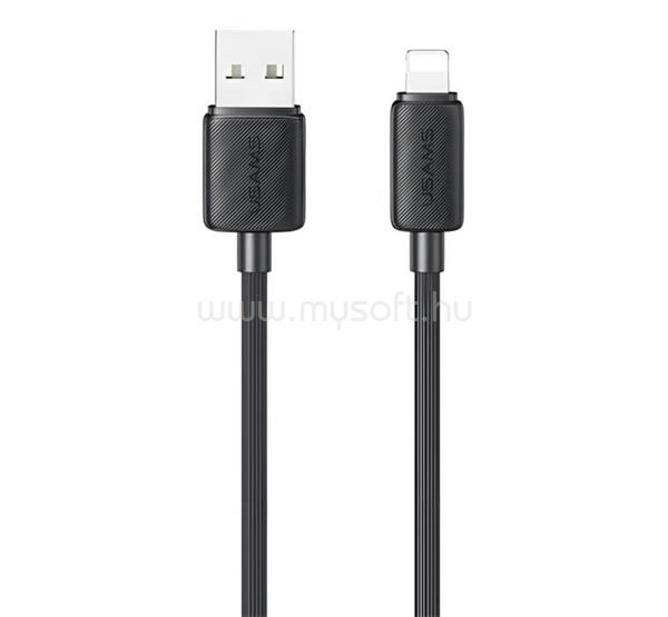 USAMS iPhone 14 Plus / 14 Pro Max / 14 Pro USAMS US-SJ689 KY adatkábel USB - lightning, 100cm, FEKETE