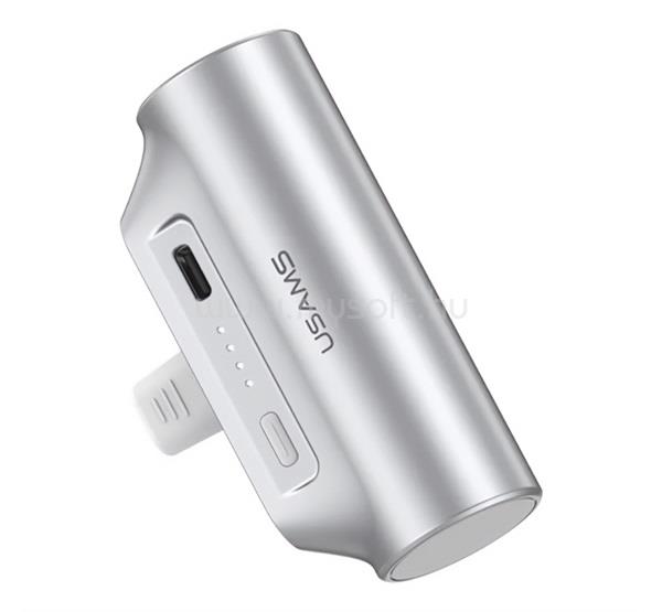 USAMS USAMS PB79 vésztöltő Type-C aljzat 3000mAh, Type-C csatlakozó, EZÜST